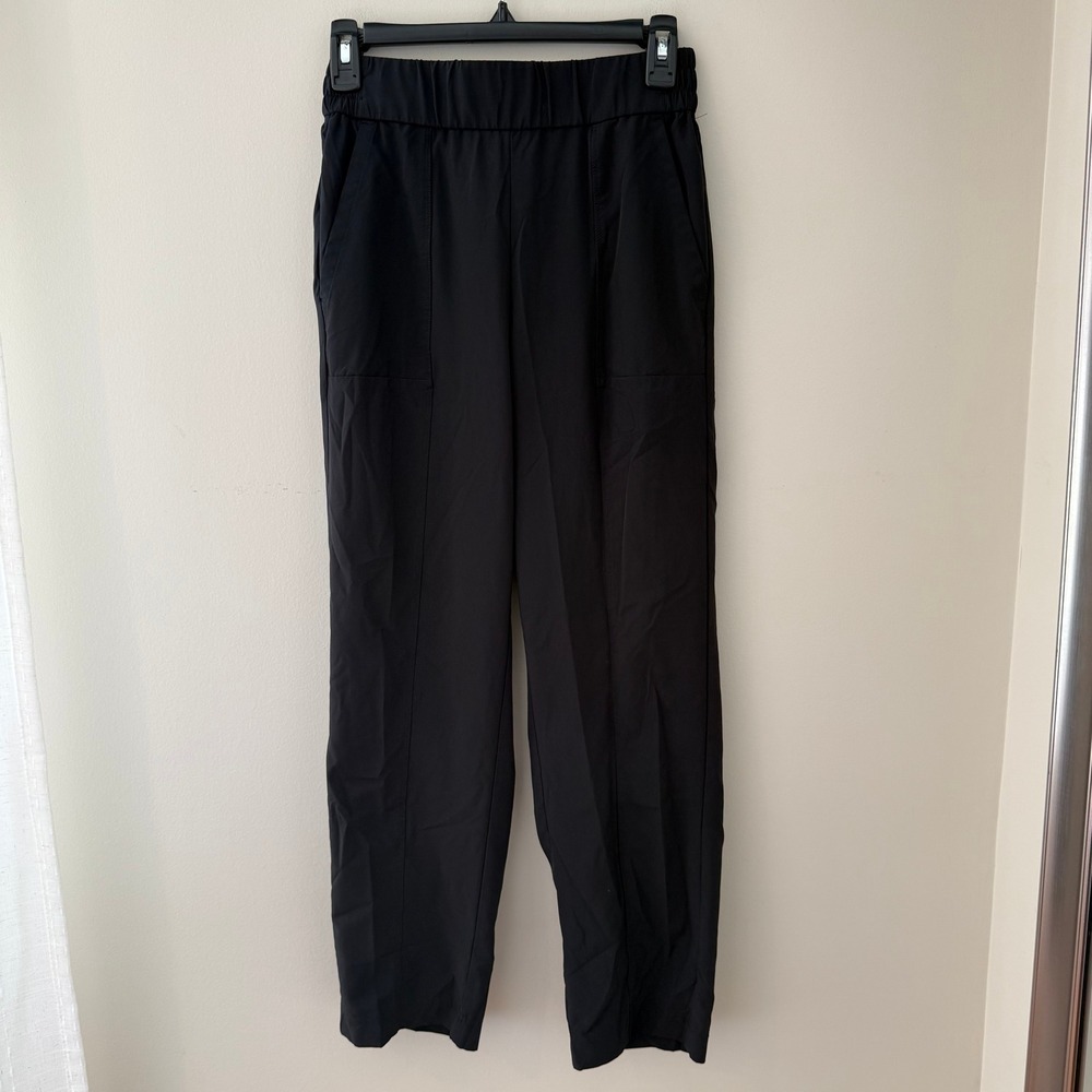 Lou & Grey Black Elastic Waist Tapered Jogger Pants Small RN140923
